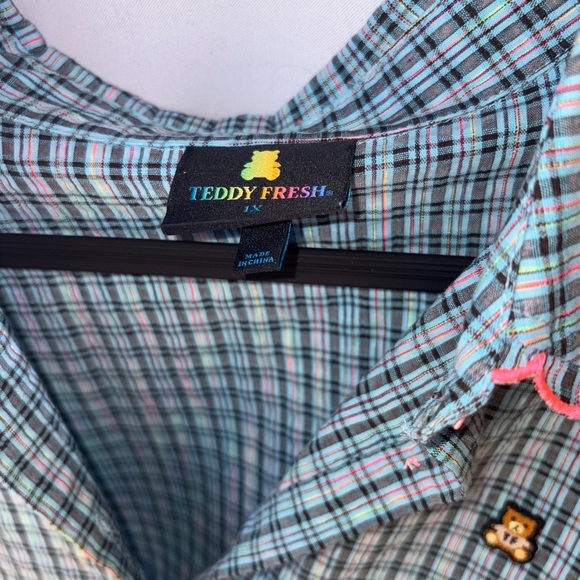Teddy Fresh Multicolor Plaid Top - Picture 7 of 8
